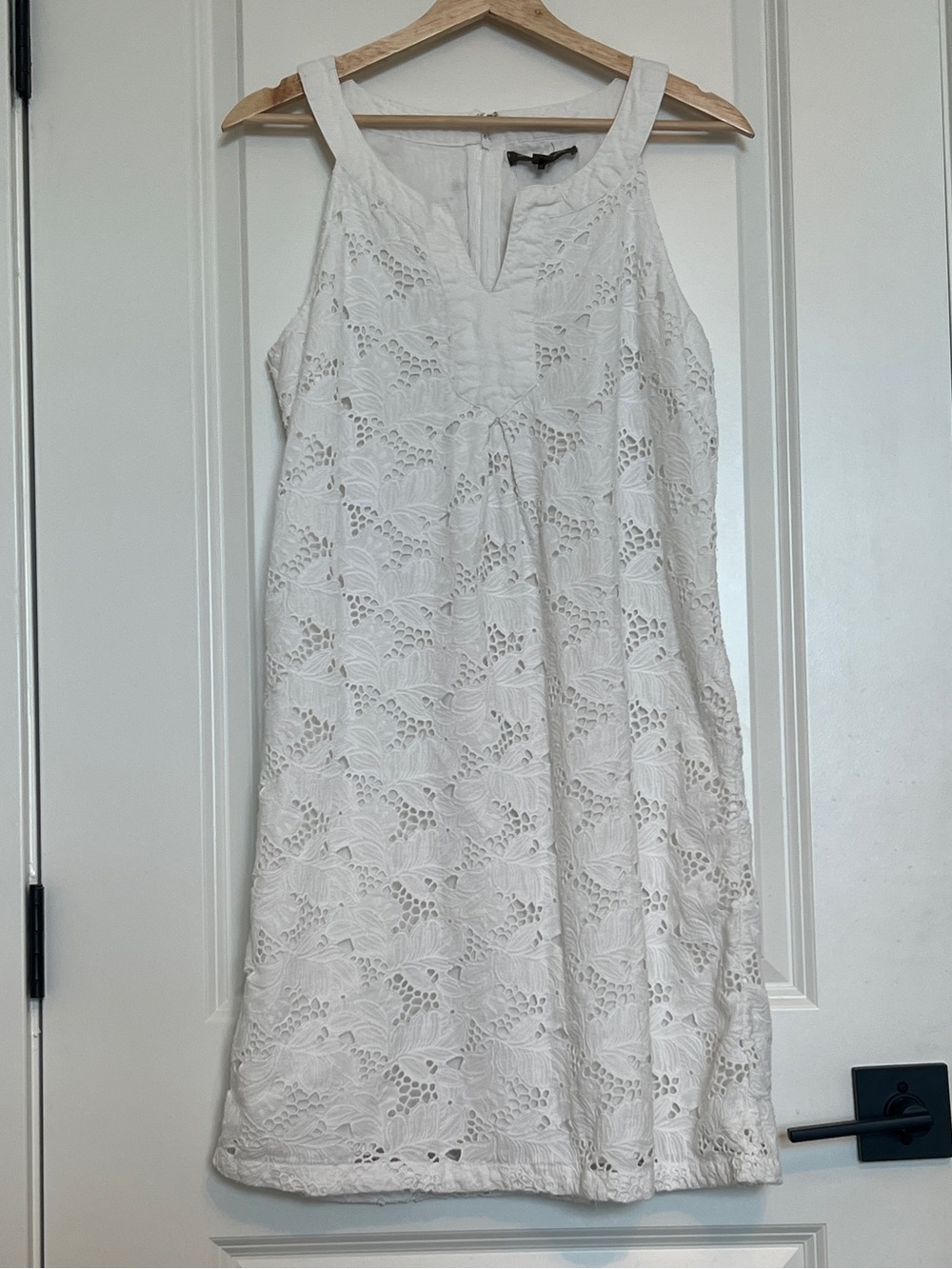 Tommy Bahama White Eyelet Sleeveless V-Notch Sundress
